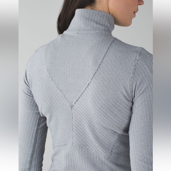 LULULEMON KANTO CATCH ME 1/2 Zip Jacket Heathered Herringbone - Picture 6 of 8